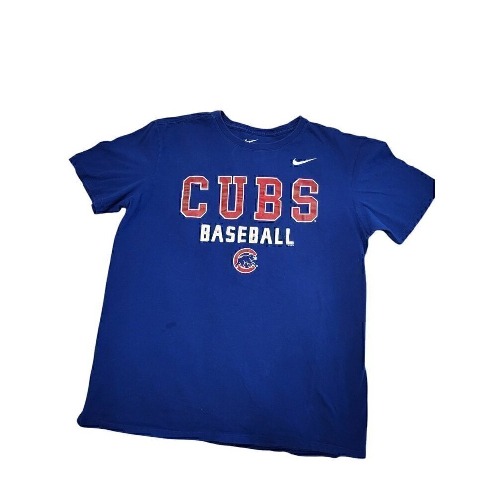 Chicago Cubs Baseball Nike Tee Athletic Cut/Slim Fit Men's Size Large - Picture 1 of 6